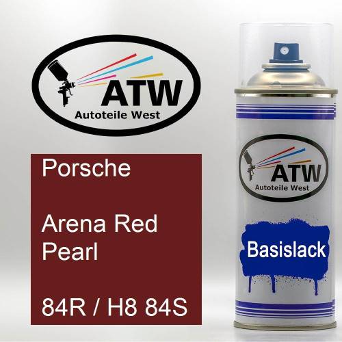 Porsche, Arena Red Pearl, 84R / H8 84S: 400ml Sprühdose, von ATW Autoteile West.